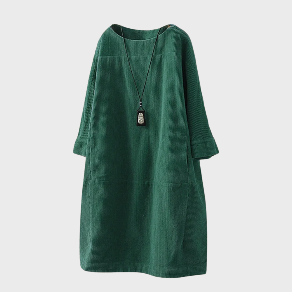 Elegant Fløjlskjole med Blød Struktur