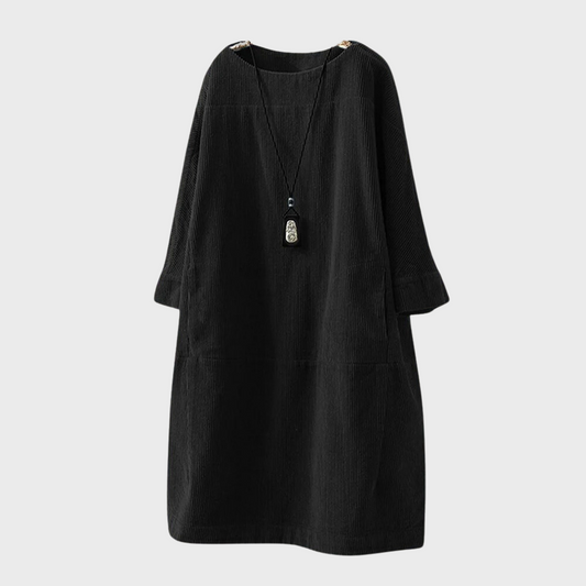 Elegant Fløjlskjole med Blød Struktur