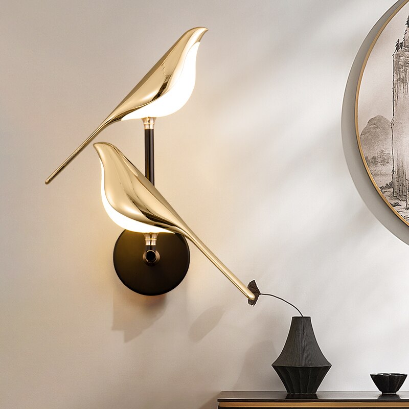 Moderne LED-Fugle-Væglampe