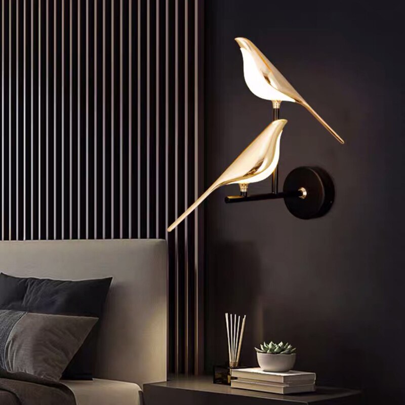 Moderne LED-Fugle-Væglampe