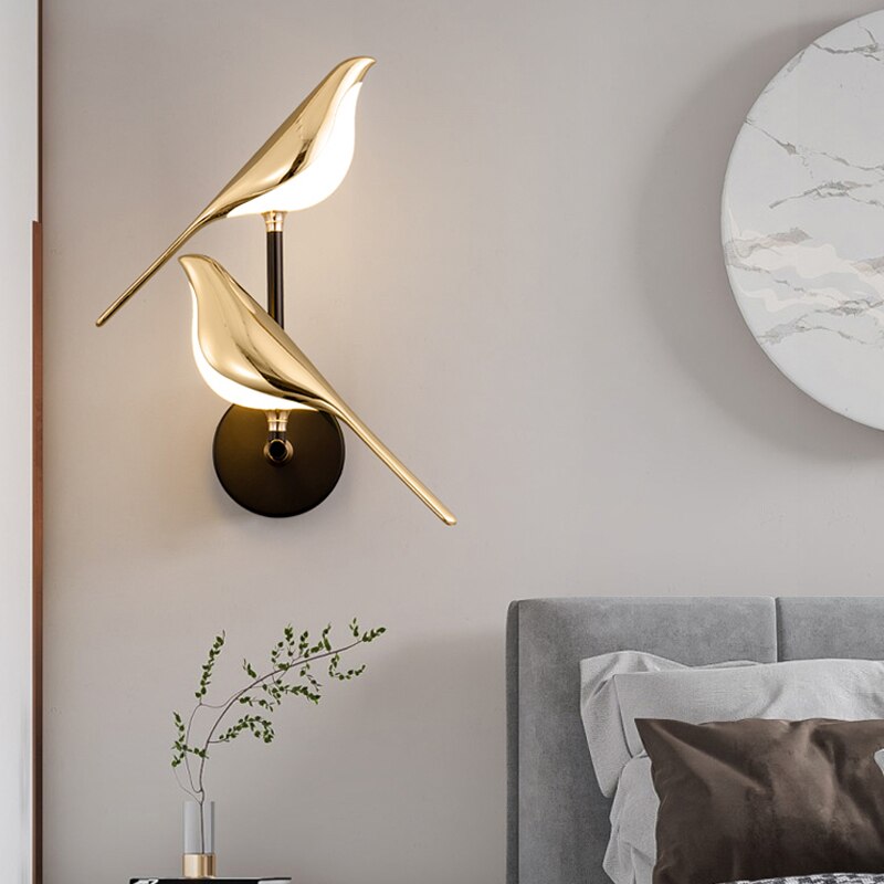 Moderne LED-Fugle-Væglampe