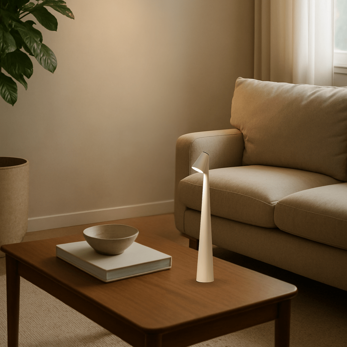 Glowline - Kordeløs Bordlampe Med Slank Profil
