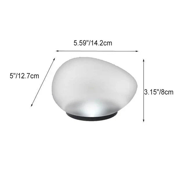 Solcelledrevet LED-lampe med glasdesign