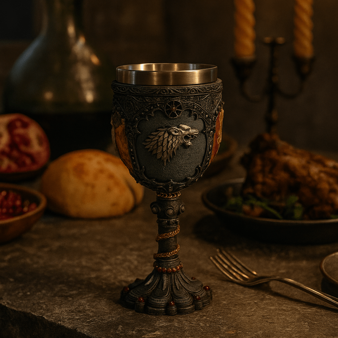 Familiekop med dekorativt fantasy-design