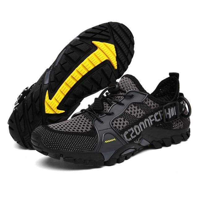 Dame trekking sneakers med åndbart mesh og gummisål