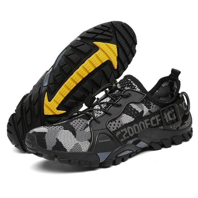 Dame trekking sneakers med åndbart mesh og gummisål
