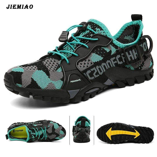 Dame trekking sneakers med åndbart mesh og gummisål