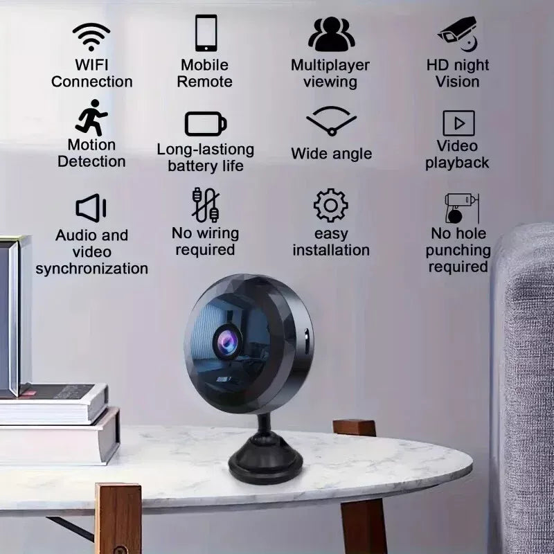 Magnetisk Mini-Overvågningskamera med App-Styring