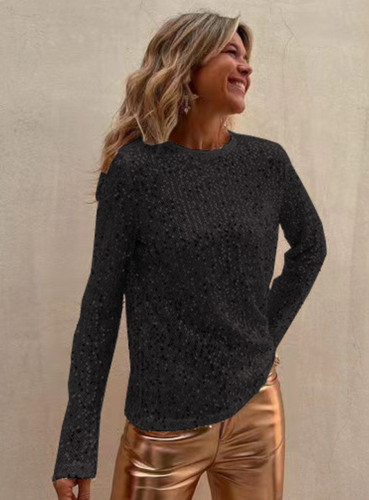 Festlig Pailletbluse – Strålende Elegance