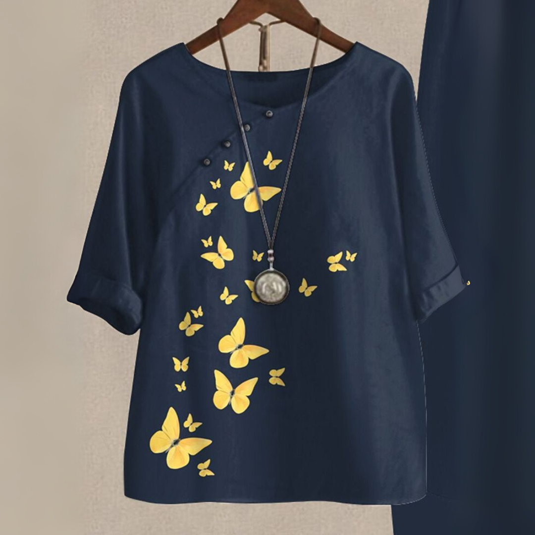 Elegant Bluse- og Buksesæt