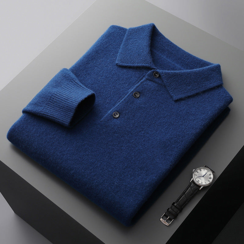 Blød Kashmir-Poloshirt med Lange Ærmer