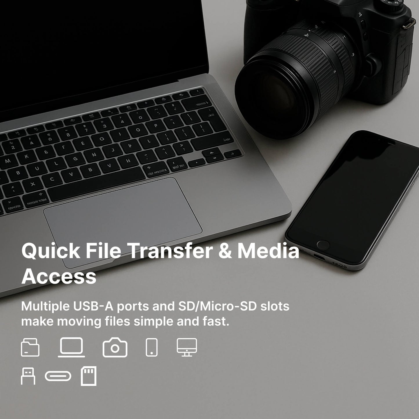 USB-C Hub – Hurtig Opladning & 4K Skærm