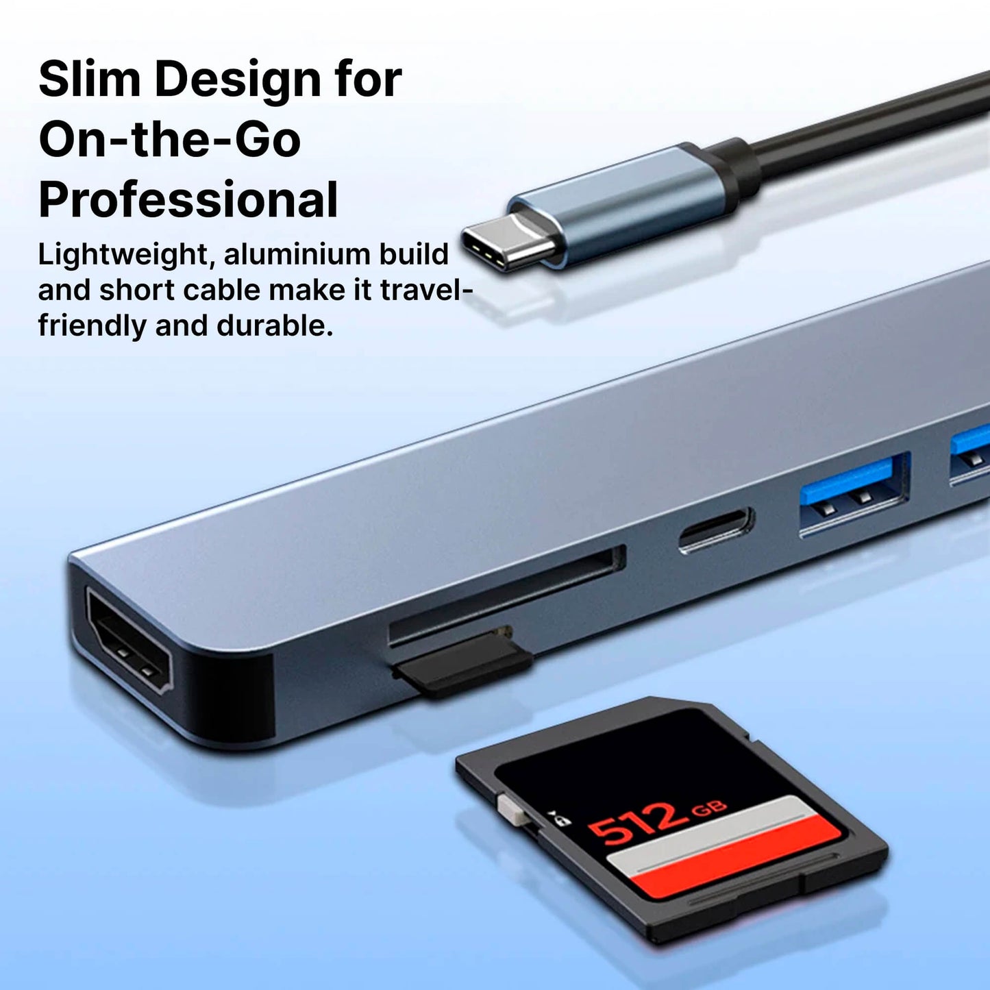 USB-C Hub – Hurtig Opladning & 4K Skærm