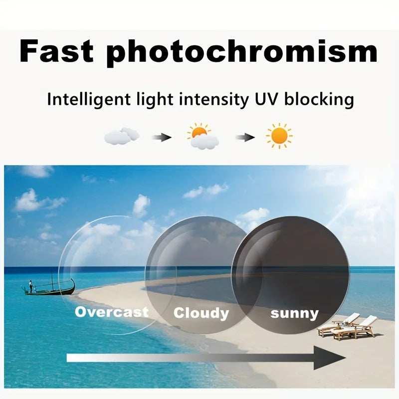 Læsebrille med progressive og fototropiske linser