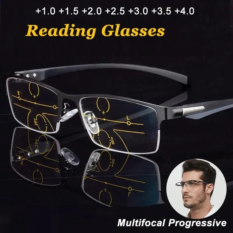 Læsebrille med progressive og fototropiske linser