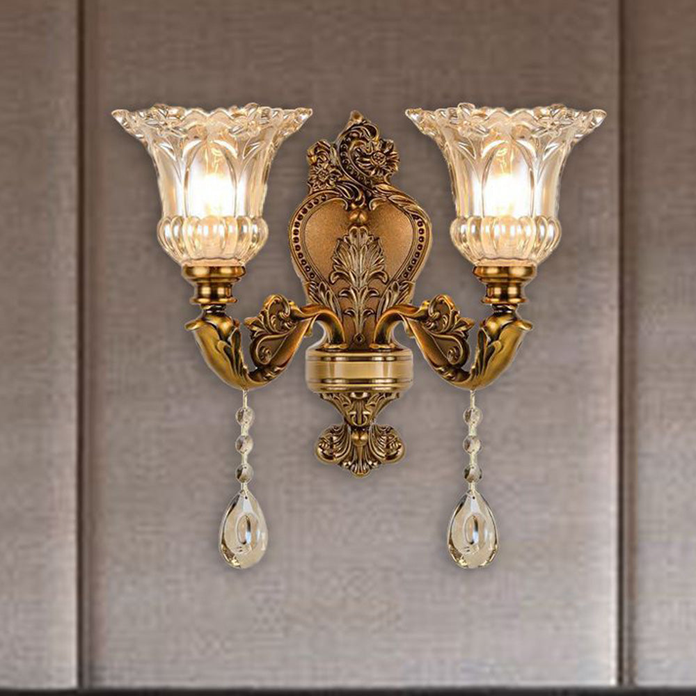 Elegant Vintage Guld Væglampe