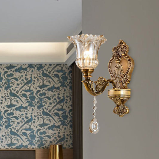 Elegant Vintage Guld Væglampe