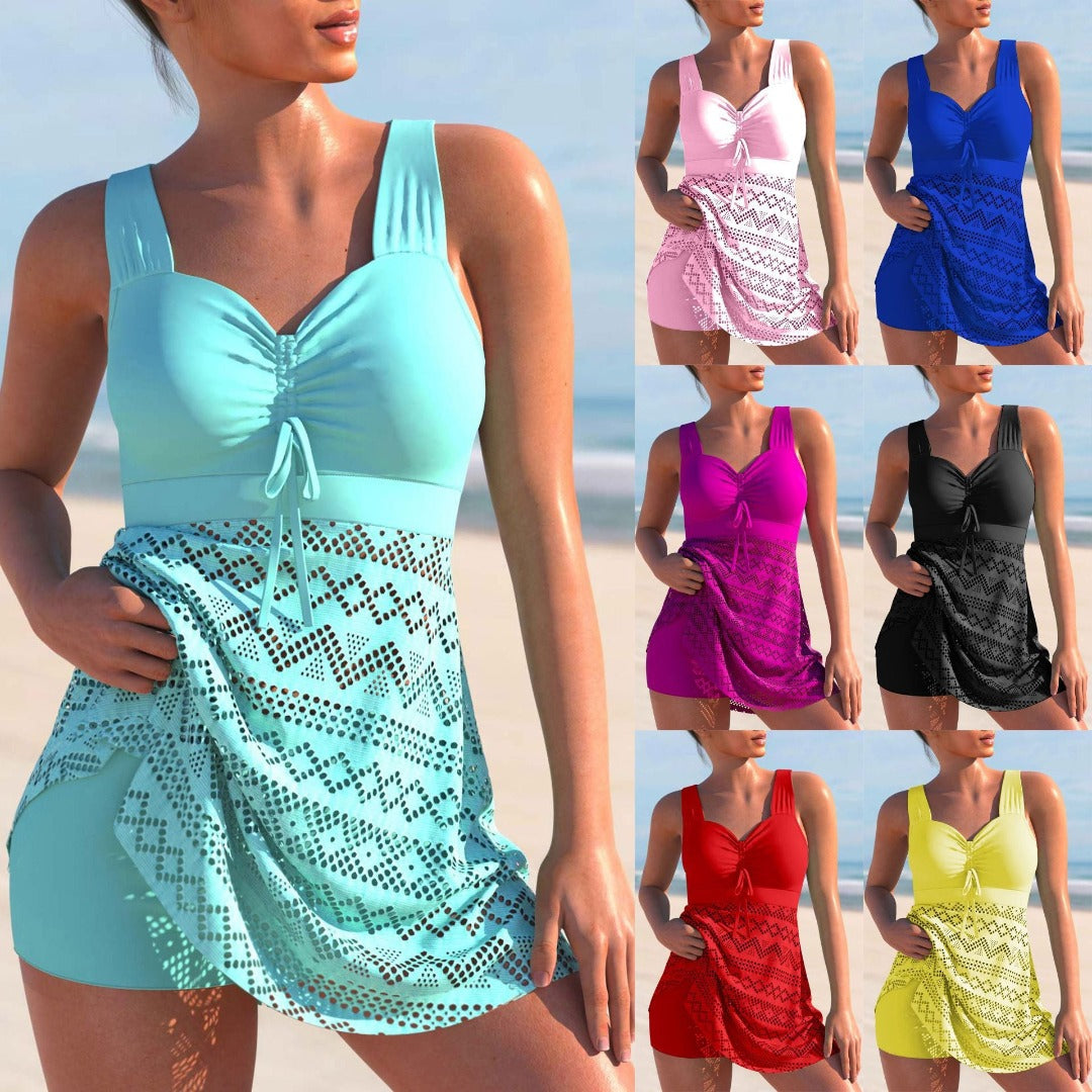 Slankende Tankini med Elegant Quilt