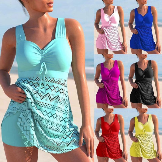 Slankende Tankini med Elegant Quilt
