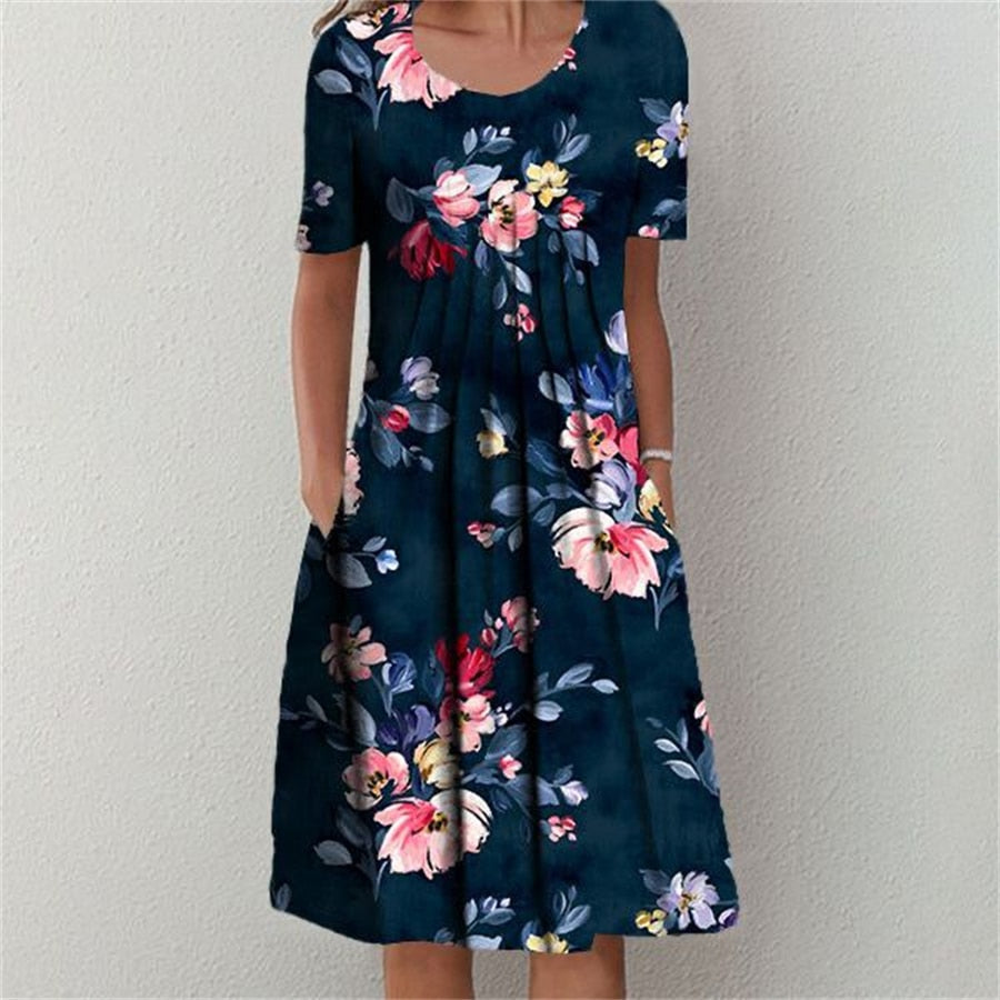 Kjole – Boheme Blomsterprint & Komfort