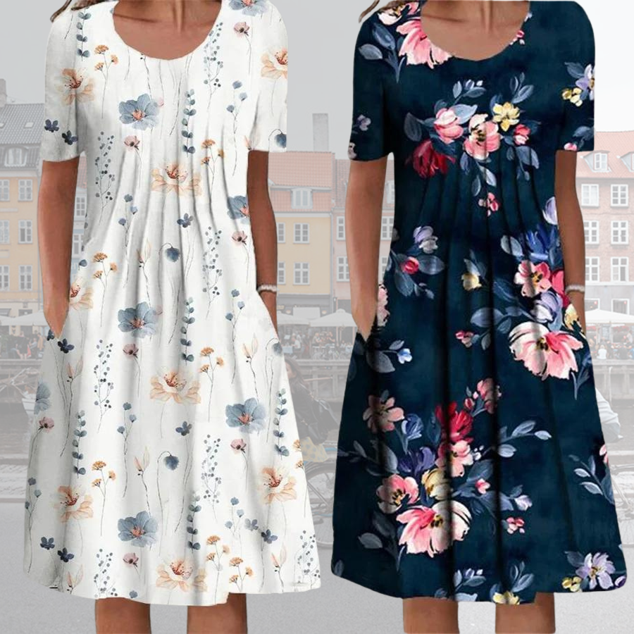 Kjole – Boheme Blomsterprint & Komfort