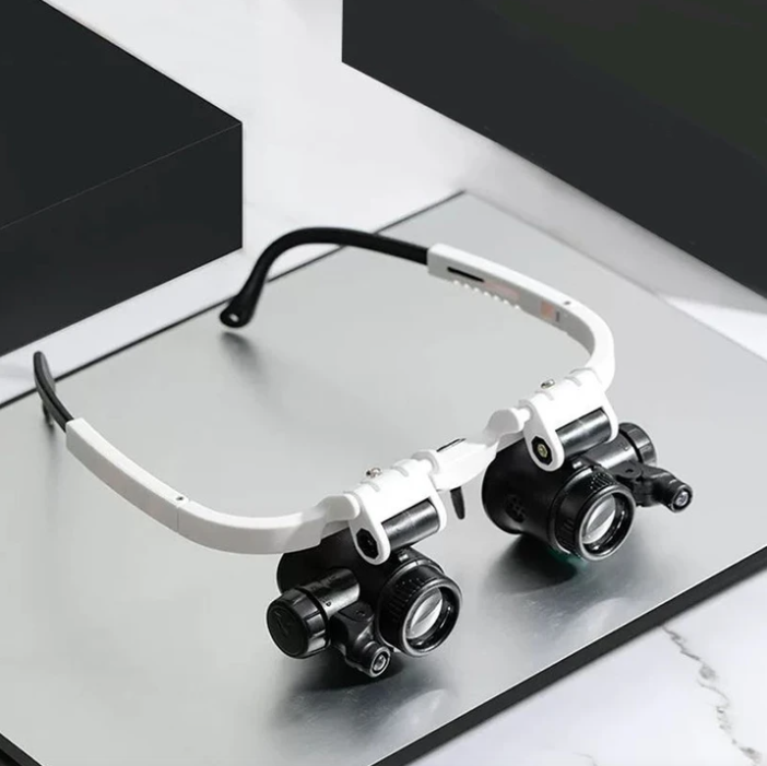 HD Læsebrille med LED-belysning og udskiftelige linser