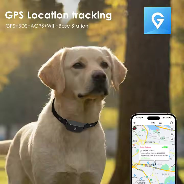 Vandtæt GPS-halsbånd til hunde & katte
