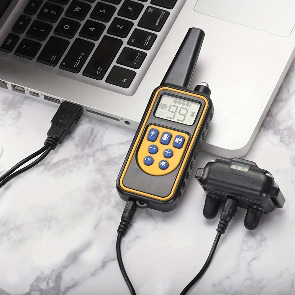 USB-Opladeligt Hundehalsbånd med LED og Vibration