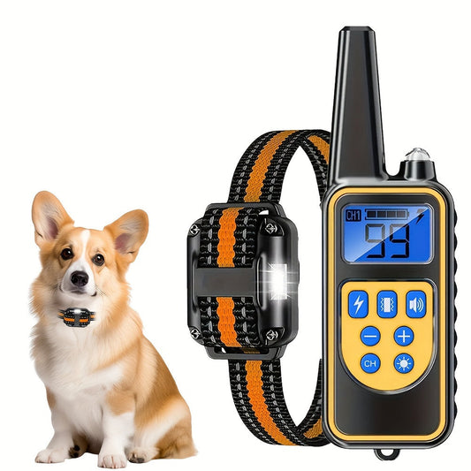USB-Opladeligt Hundehalsbånd med LED og Vibration