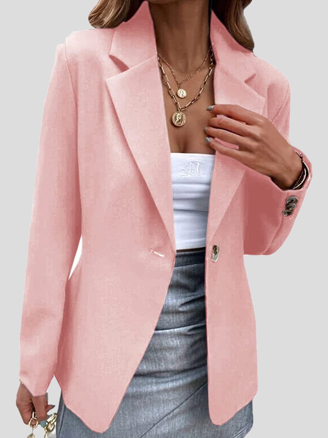 Blazer til kvinder - Elegant Enkel Revers-design