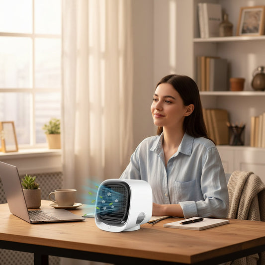 Personlig transportabel aircondition med USB-miniventilator