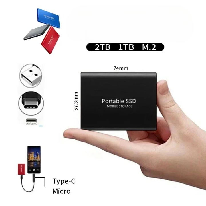 Bærbar ekstern SSD med USB-C – Ultrahurtig SSD