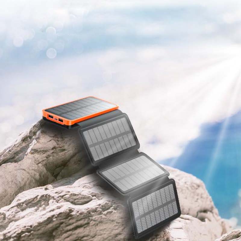 Bærbar, foldbar, vandtæt solenergi-lader