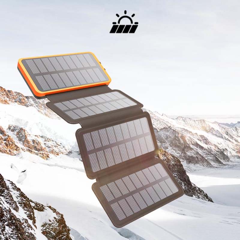 Bærbar, foldbar, vandtæt solenergi-lader