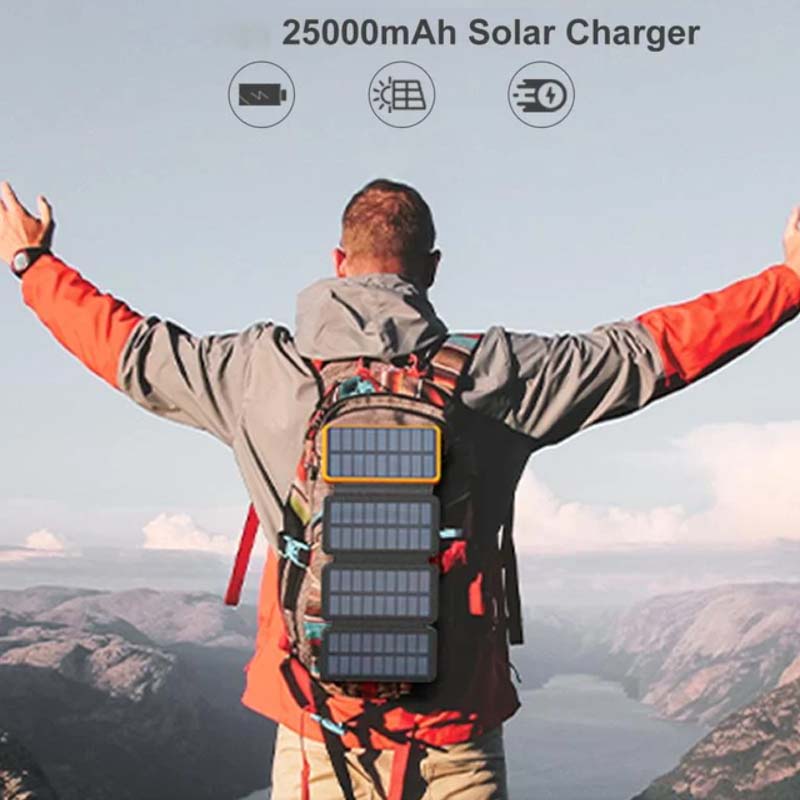 Bærbar, foldbar, vandtæt solenergi-lader