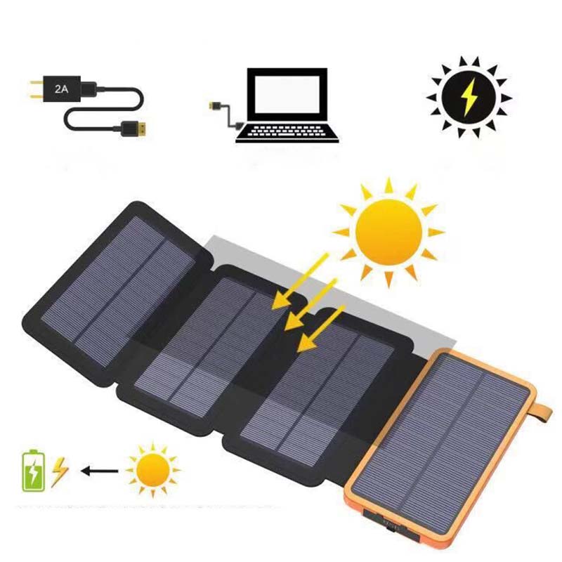 Bærbar, foldbar, vandtæt solenergi-lader