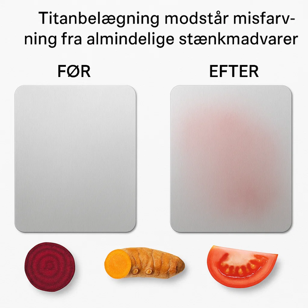 BPA-frit titanium-skærebræt til sund madlavning