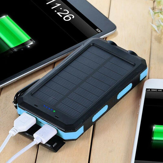 Solenergi-Powerbank med 20,000mAh & Dual-USB