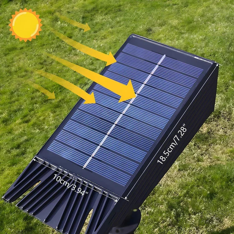 Vandtæt LED Solar Multi-Zoom Spotlys Landskabsbelysning RGB