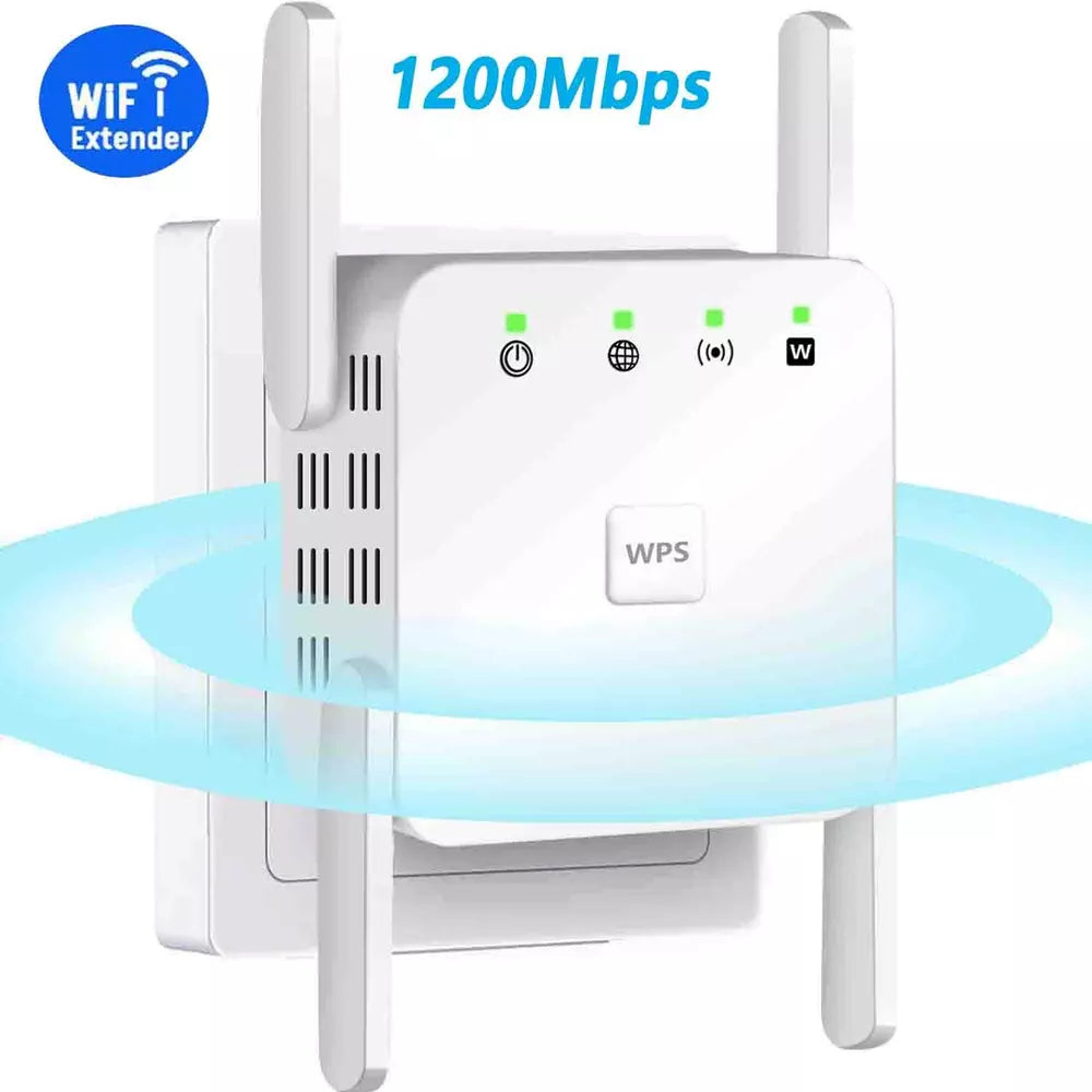 5G WiFi Repeater med 1200Mbps & 4 Antenner