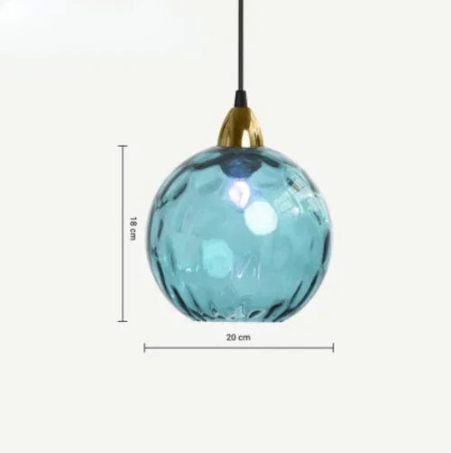 Glas Kugle Pendelampe