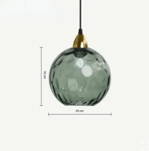Glas Kugle Pendelampe