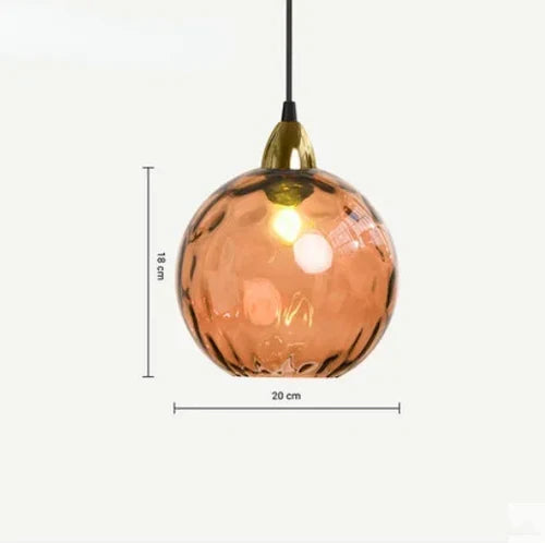 Glas Kugle Pendelampe