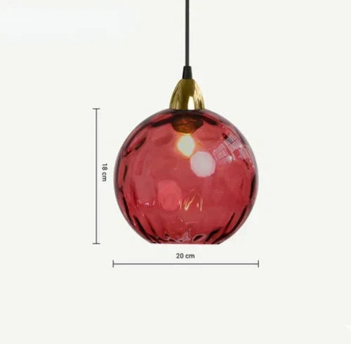 Glas Kugle Pendelampe