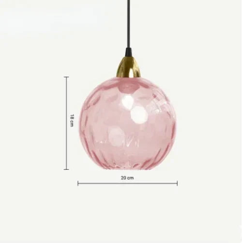 Glas Kugle Pendelampe