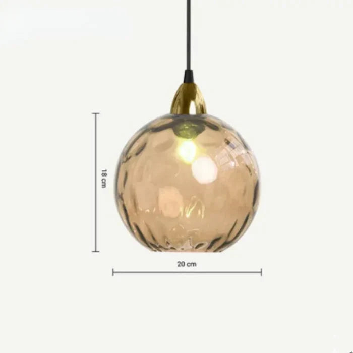 Glas Kugle Pendelampe