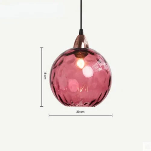 Glas Kugle Pendelampe