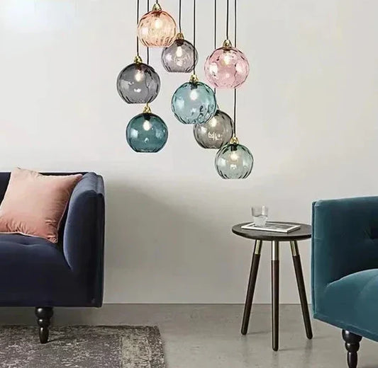 Glas Kugle Pendelampe