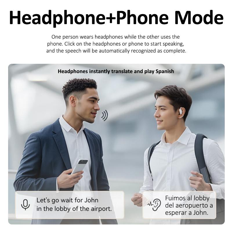 AI Translator Earbuds Realtidsoversættelse, problemfri kommunikation