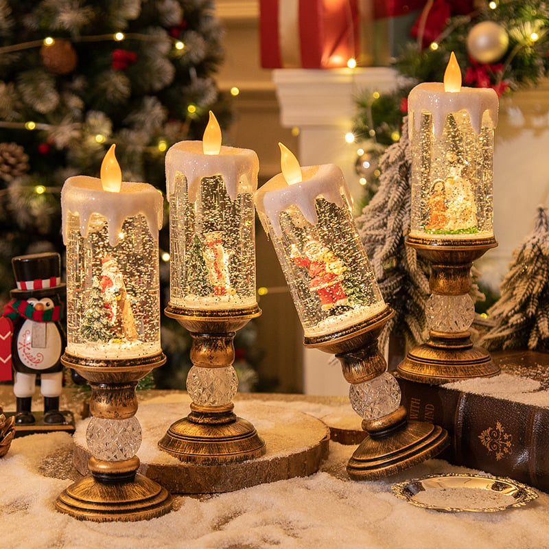 LED Julelys med Julemand